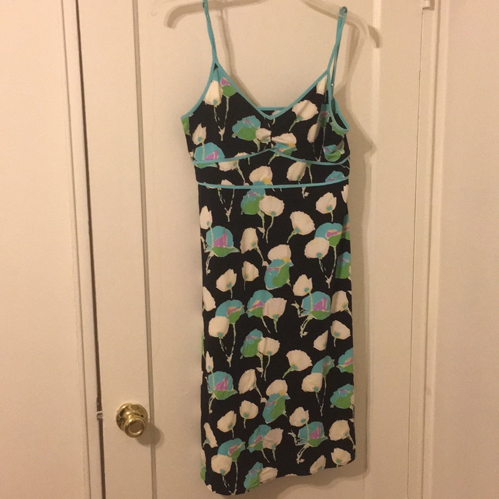 BCBG Max Azria Strap Black Pattern Dress